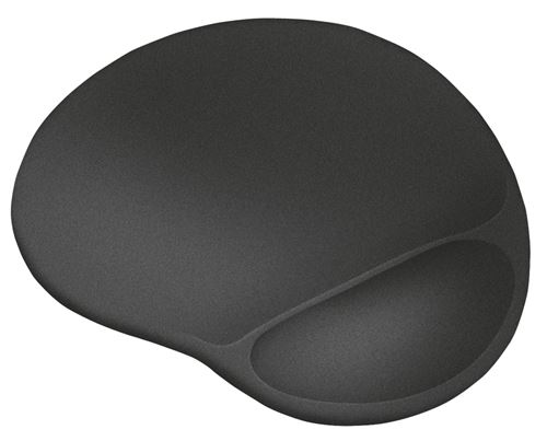 Tapis de souris ergonomique extra-large Trust avec repose-poignet en gel souple Noir