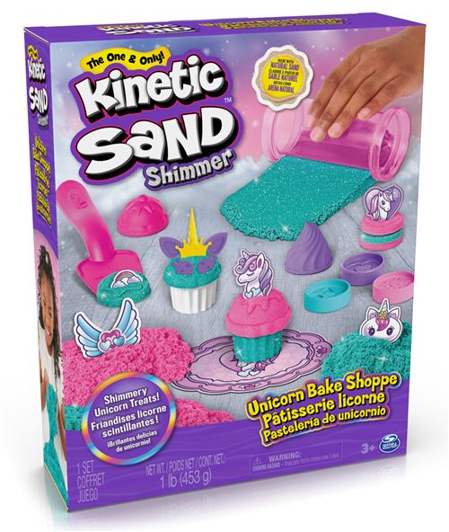 Pâte à modeler pour enfant Kinetic Sand Coffret Pâtisserie Licorne 453 g