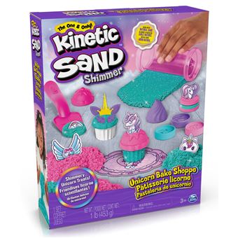 Pâte à modeler pour enfant Kinetic Sand Coffret Pâtisserie Licorne 453 g