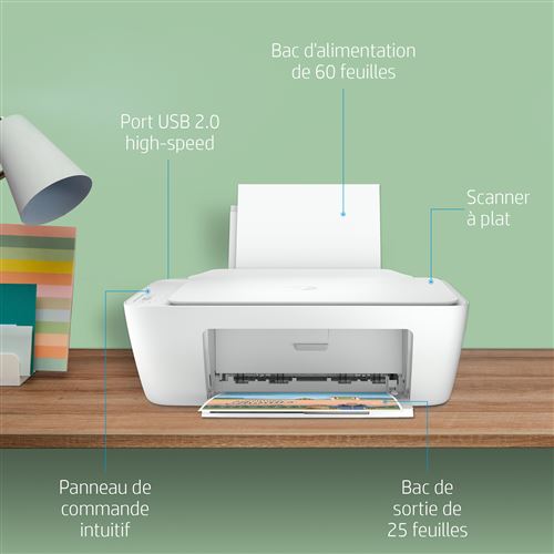 Imprimante tout en un HP 2320 DeskJet Blanc - Imprimante