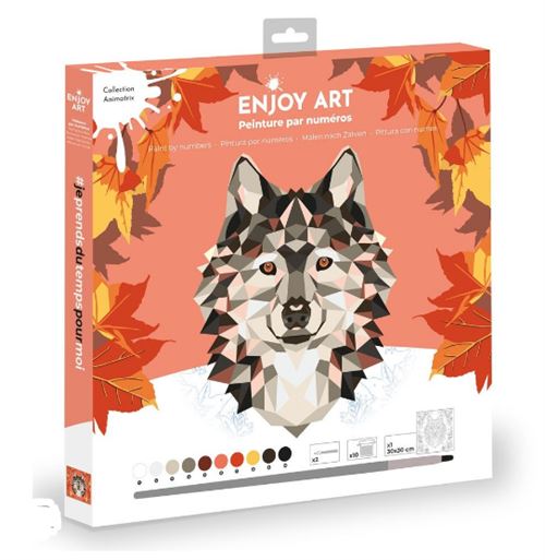 Peinture Oz Enjoy Art par numéros Loup 30 x 30 cm