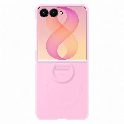 Coque magnétique en silicone avec anneau pour Samsung Galaxy Z Flip 8