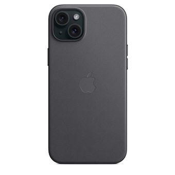 Coque en tissage fin avec MagSafe pour iPhone 15 Plus Noir