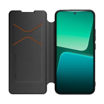 Etui à rabat au touché peau pour Xiaomi 13 Pro Made For Xiaomi + Dragonne amovible Noir