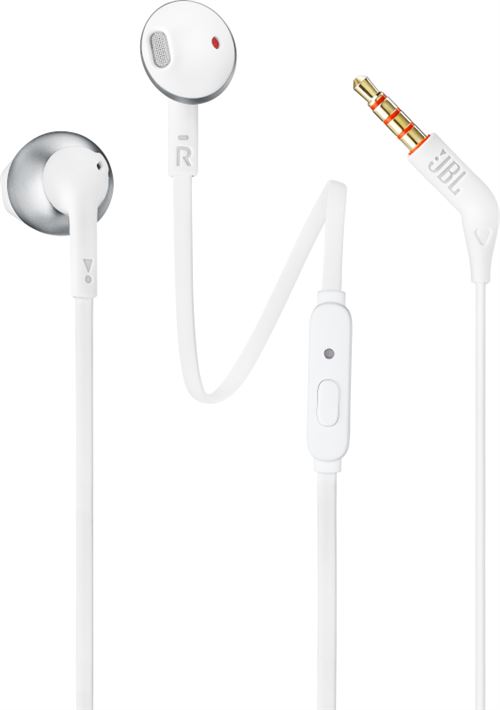 Ecouteurs filaires intra-auriculaires JBL Tune 205 Chrome