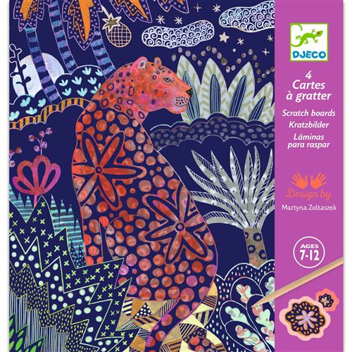Djeco Jeu Créatif Cartes À Gratter Nature Luxuriante
