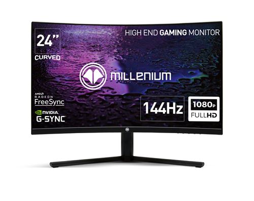 Ecran Gaming Millenium MD24 Pro 24 QHD Incurvé Noir
