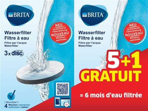 Brita Blanc Pack De 5+1 Filtres Microdisc