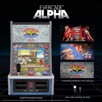 Console rétrogaming Just For Games Evercade Alpha Street Fighter Bartop Arcade