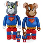 Bearbrick 100% + 400% Tom & Jerry as Superman