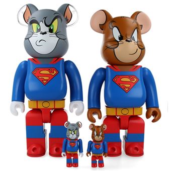 Bearbrick 100% + 400% Tom & Jerry as Superman