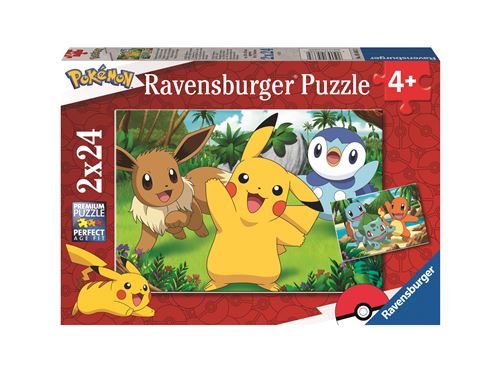 Puzzles 2x24 pièces Pikachu et ses amis / Pokémon Ravensburger France - vue 2