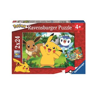 Set de 2 puzzles Ravensburger Pokémon Pikachu et ses amis 24 pièces