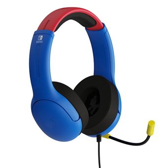 Casque filaire Pdp AIRLITE Mario Dash pour Nintendo Switch/Nintendo Switch Modèle OLED/Nintendo Switch Lite