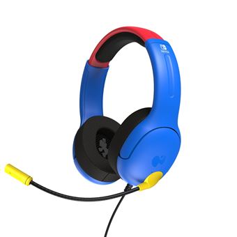 Casque filaire Pdp AIRLITE Mario Dash pour Nintendo Switch/Nintendo Switch Modèle OLED/Nintendo Switch Lite