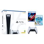 Pack Console Sony PS5 Standard + Dualsense blanche + Gran Turismo 7 + Horizon Forbidden West