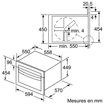 Micro-ondes combiné Bosch Série 6 CMA485GB1 3350 W Noir