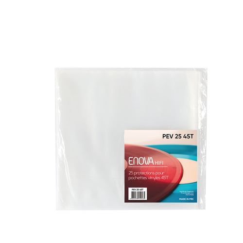 Pack de 25 pochettes Enova Hifi PEV 25 45T pour disques vinyle 45 tours - vue 1