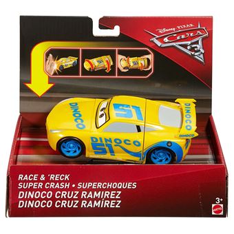 Voiture Cars 3 Super Crash Dinoco Cruz Ramirez Jaune - 1