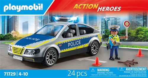 Playmobil Action Heroes 71729 Voiture police avec sirène et gyrophare