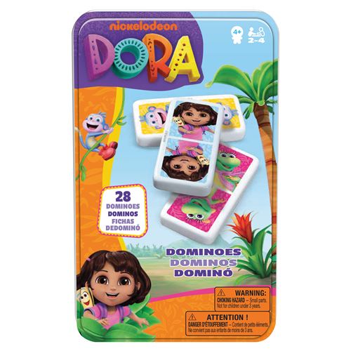 Spin Master Games Multicolore Dominos En Boîte Métal Dora