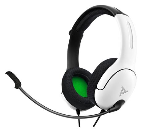 Casque gaming st&eacute;r&eacute;o filaire Pdp LVL40 Blanc pour Xbox 