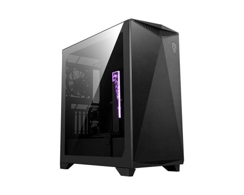 Boîtier PC gaming MSI MPG GUNGNIR 300P moyen tour noir avec panneau latéral verre trempé