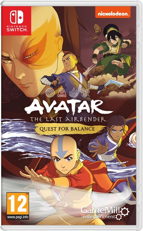 Pochette avant du jeu Avatar The Last Airbender Quest for Balance Nintendo Switch
