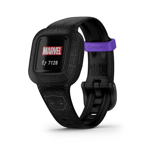 Montre connectée Garmin® Vivofit® Jr. 3 Bluetooth Noir Panthère avec bracelet silicone Noir