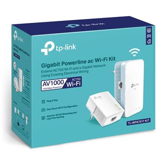 Kit CPL TP-Link AV1000 Powerline + WiFi AC Bi-bande Gigabit Reconditionné