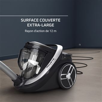 Aspirateur sans sac Rowenta Silence Force Cyclonic Effitech Modèle Parquet RO7936EA 500 W Noir