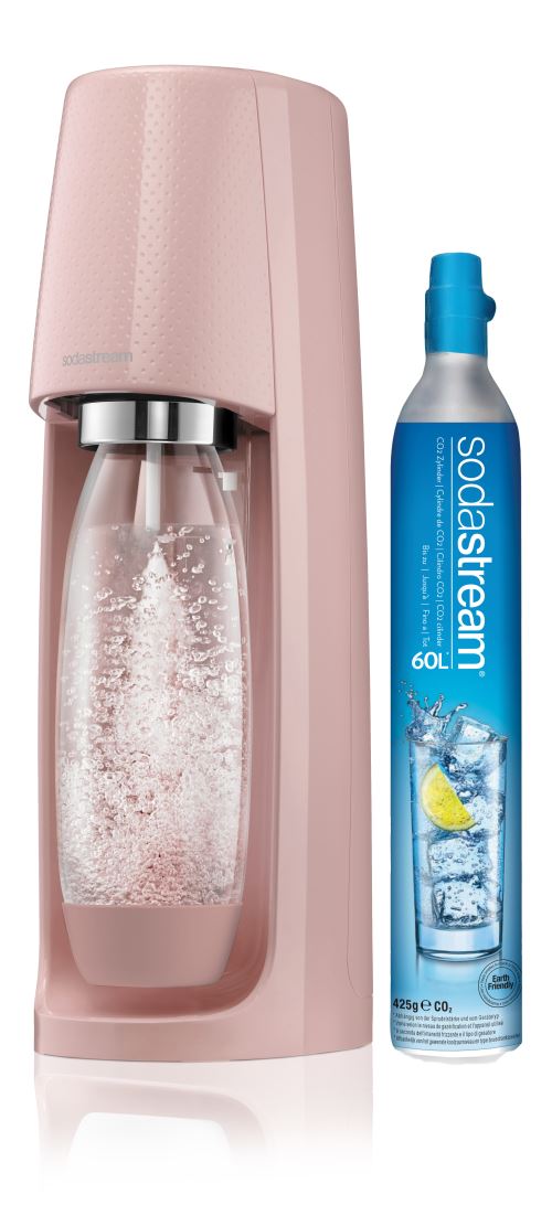 Pack Sodastream Machine à soda et eau gazeuse Spirit Rose Pastel