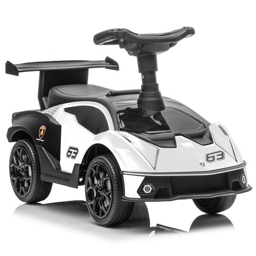 LAMBORGHINI TROTTEUR BLANC -  SONORE - FONCTIONNE AVEC 2 PILE AA - 1.5V NON INCLUSES