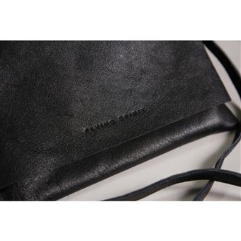 Flying Spi poch a rabat cuir Noir 23,5x2x18 zip