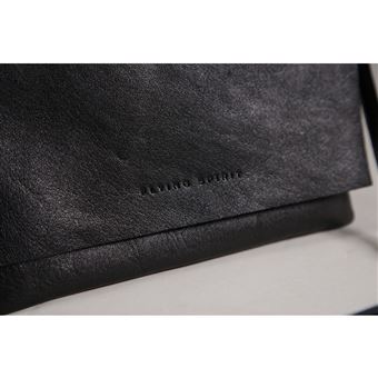 Flying Spi poch a rabat cuir Noir 23,5x2x18 zip