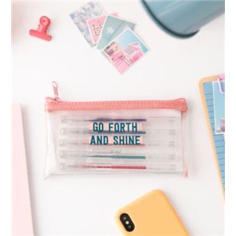 Set 5 Stylos à pailletes Mr. Wonderful Go forth and shine