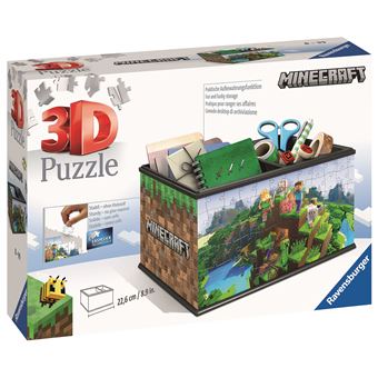 Puzzle 3D Ravensburger Boîte de rangement Minecraft 216 pièces