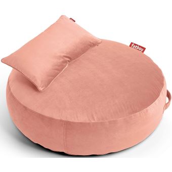 Pouf d'intérieur et coussin en velours Fatboy Pupillow Pearl Blush