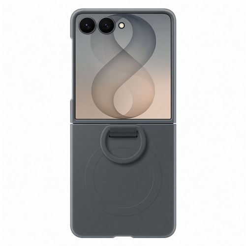Coque magnétique en silicone avec anneau pour Samsung Galaxy Z Flip 8