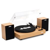 Platine vinyle JAM Bois avec paire d'enceintes