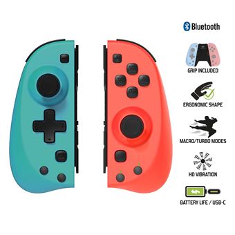 Manettes Spirit Of Gamer My-Joy Plus pour Nintendo Switch Vert et rouge