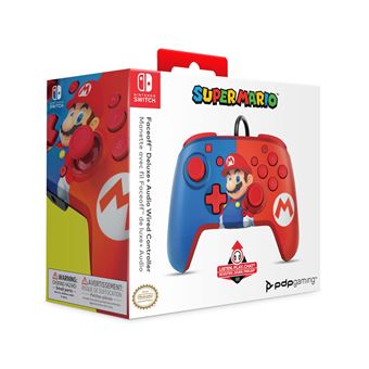 Manette Gaming filaire pour Nintendo Switch Pdp Faceoff Deluxe Mario