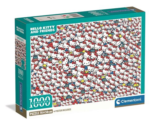 Puzzle 1000 pièces : Impossible Hello Kitty Clementoni Puzzles - vue 10