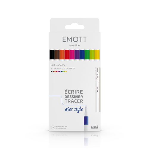 Pochette 10 feutres Emott Essential Colors
