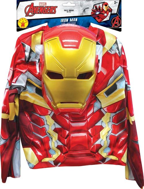 Déguisement Marvel Iron Man Top et masque
