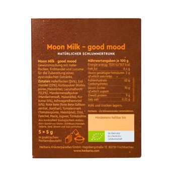 Épicerie sucrée Herbaria 5 Sachets Moon Milk Good Mood