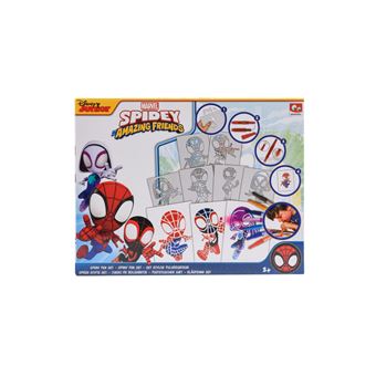 Set dessin de 7 spray stylos Canenco Spidey Marvel