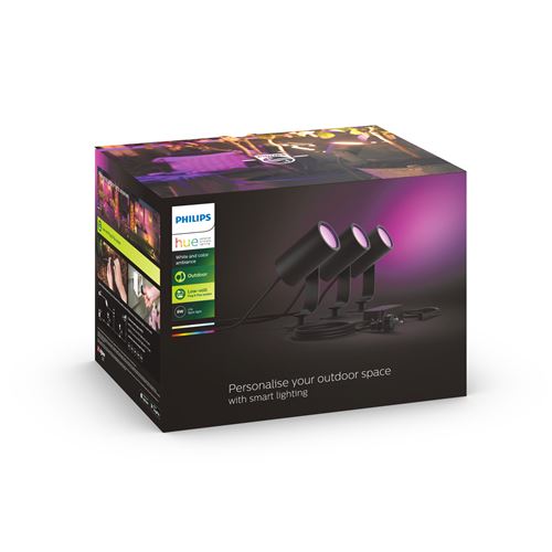Kit de 3 Spots extérieur Philips Hue Lily