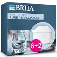 Pack de 6 filtres à eau avec 2 gratuits Brita Maxtra Pro All-in-1 P6+2 MPRO Blanc