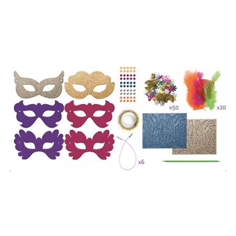 Kit créatif Au Sycomore Artissimo 6 Masques à gratter et à décorer